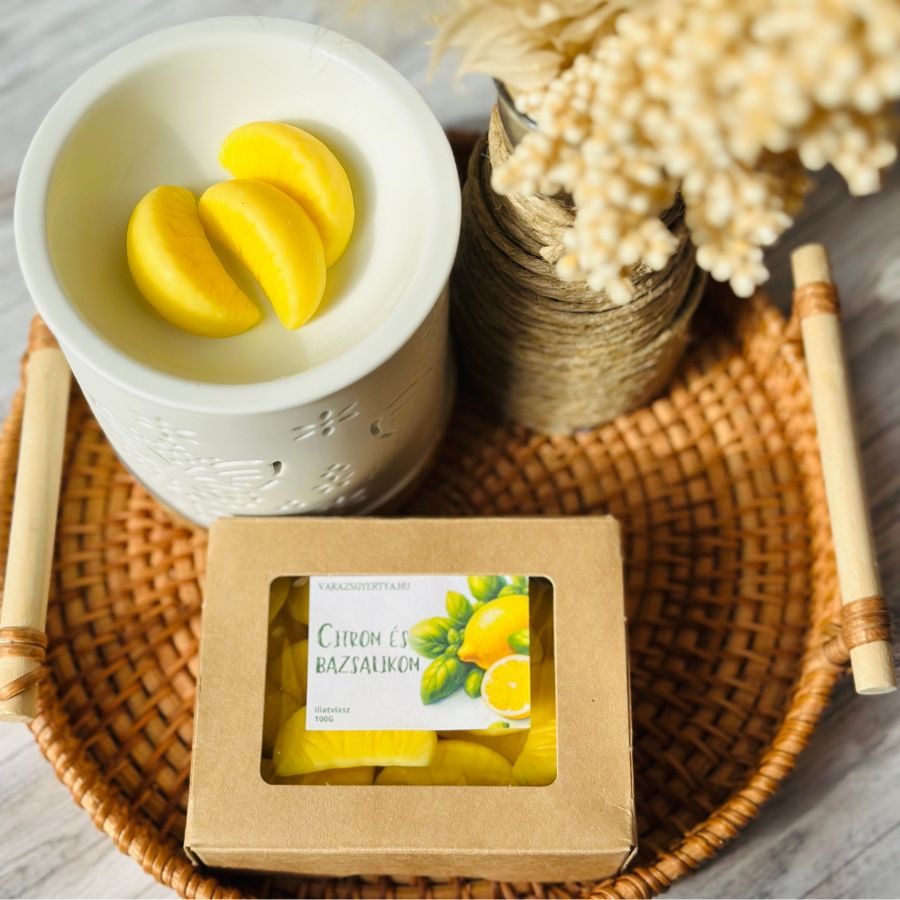 Citrom és bazsalikom illatviasz