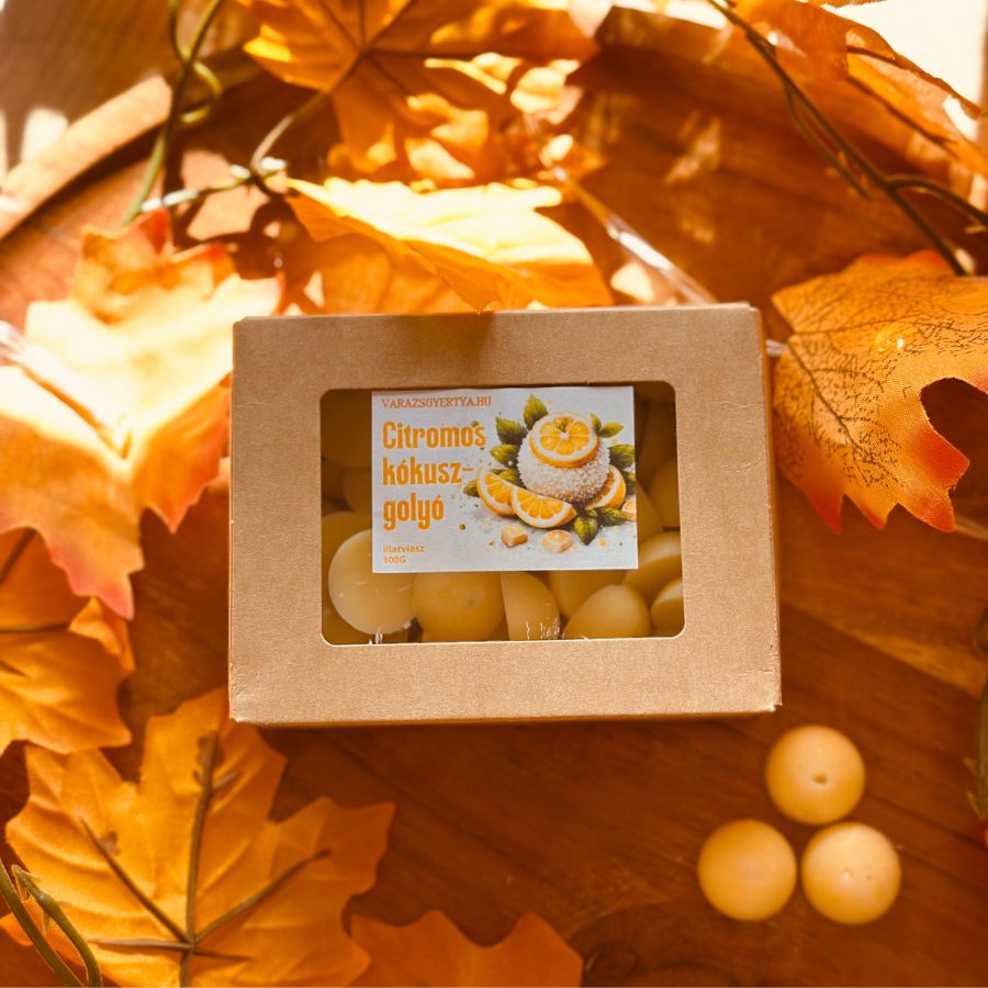 Citromos kókuszgolyó illatviasz