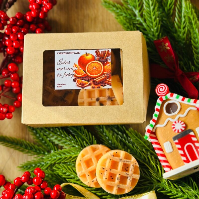 Édes narancs és fahéj illatviasz
